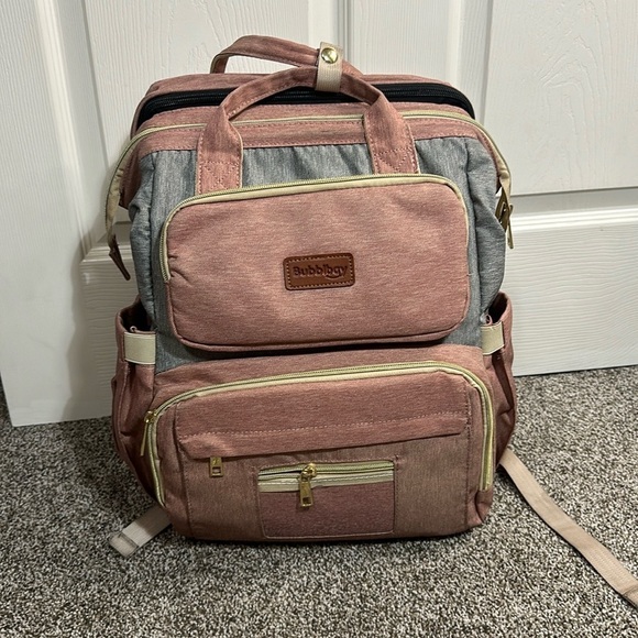 None Handbags - Bubblbay diaper bag backpack with changing station - gender neutral